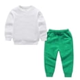 thumbnail image 2 of Cethrio Boys Cotton Outfit Sets, Casual Crew Neck Long Sleeve 2 Piece Boys' Clothing Sets Green Size 5-6 T, 2 of 5