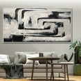 thumbnail image 4 of Large abstract wall art white abstract painting canvas modern textured wall art contemporary living room home decor,(41*81cm)16*32 Inches,Unstretched,Frameless, 4 of 4