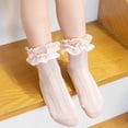 thumbnail image 4 of Ksopiavobs 3 Pairs Ruffle Ankle Socks for Girl, Cotton Princess Style Toddler Dress Sock for Kids 1-10 Years, 4 of 7