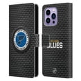 thumbnail image 1 of Head Case Designs Officially Licensed NHL St Louis Blues Puck Texture Leather Book Wallet Case Cover Compatible with Apple iPhone 14 Pro Max, 1 of 6