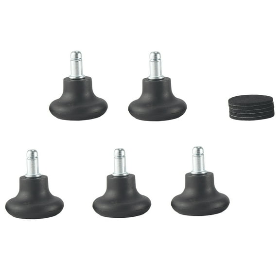 5 Pack Bell Glides for Office Chair Without Wheels, Replacement Rolling Swivel Wheels Fixed Stationary Castors