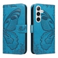 thumbnail image 2 of for Samsung Galaxy S25 Case Wallet for Women, Flip Folio Cover with Butterfly Pattern PU Leather Stand Card Holder Slots Wrist Strap Protective Phone Case for Samsung Galaxy S25, Blue, 2 of 9