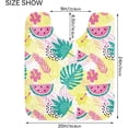 thumbnail image 5 of SKYSONIC Toilet Bathroom Rugs Sets 2 Piece, Summer Palm Leaves Tropical Flowers Soft Absorbent Fluffy Toilet Mat Set Non-Slip Rubber Backing Bath Mats for Bathroom,16"x24"+20"x24", 5 of 7
