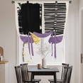 thumbnail image 3 of Purple Black Balloon Curtains for Bedroom/Front Door/Bathroom, Farmhouse Striped Modern Abstract Art Tie Up Curtains 63 Inch Length Light Filtering Kitchen Curtains Shades for Windows 46"x63", 3 of 8