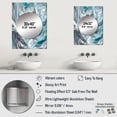 thumbnail image 4 of Designart "Dancing Colors in Silver and Blue" Abstract Marble Mirror Wall Decor - Modern Silver Abstract Living Room Wall Mirror Art - 40" x 30" Inch, 4 of 5