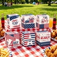 thumbnail image 2 of 6 Pcs Patriotic Treat Boxes - Independence Day Goodie Candy Paper Boxes, American Flag Red White and Blue Gift Boxes for 4th of July Gifts | 2.8" Wrapping Party Favor Supplies (B), 2 of 6