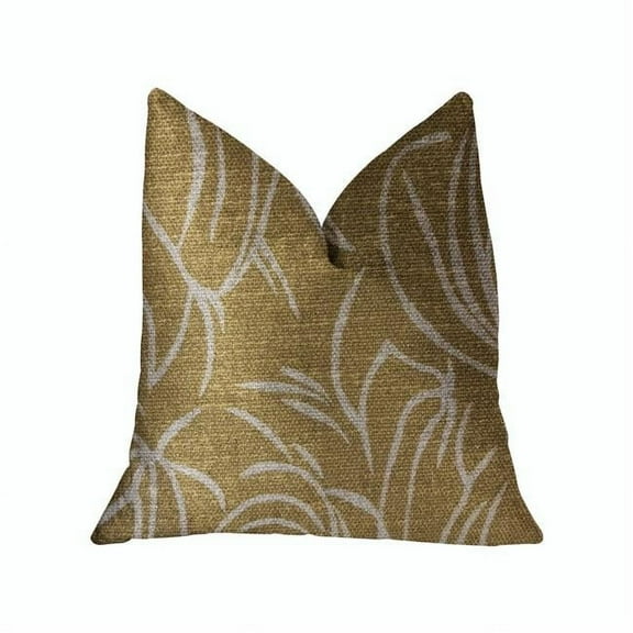 Mira Mirage Gold Luxury Throw Pillow, 20 x 30 in. Queen
