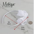thumbnail image 5 of Motique Accessories Little Girls Headband with Side Grosgrain Bow - White, 5 of 5