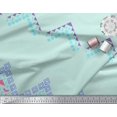 thumbnail image 3 of Soimoi Green Georgette Viscose Fabric Aztec Geometric Fabric Prints By Yard 42 Inch Wide, 3 of 3