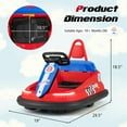 thumbnail image 3 of Costway 6V Electric Kids Ride-on Bumper Car with 360° Spinning Dual Motors 2 Speeds Red, 3 of 9