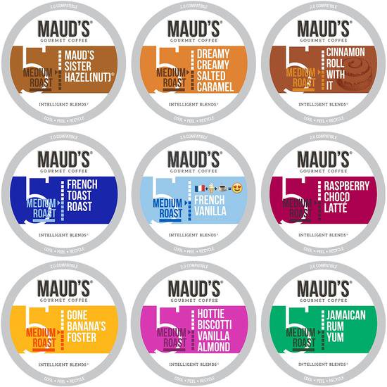 Maud S Flavored Coffee Variety Pack 40ct Recyclable Single Serve Flavored Coffee Pods 100 Arabica Coffee California Roasted Keurig Flavored Coffee K Cups Compatible Including 2 0 Walmart Com Walmart Com
