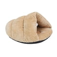 thumbnail image 2 of Cama cueva para gatos lavable, suave, cálida y acogedora para el invierno, ideal para cachorros y gatitos. cúrcuma, 2 of 7