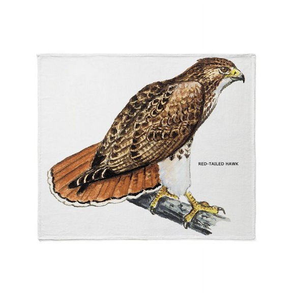 CafePress - Red Tailed Hawk Bird Throw Blanket - Soft Fleece Throw Blanket, 50"x60" for All Ages