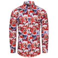 thumbnail image 3 of Camisa novedosa de Navidad para hombre, regalo de fiesta, regalo de vacaciones, camisa de Papá Noel con botones, manga larga, divertidas camisas de disfraces festivos, 3 of 5