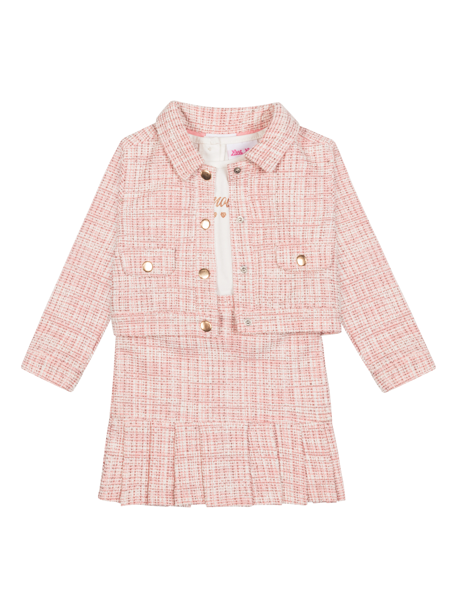 Little Lass Toddler Girls 2-Piece Dress and Jacket Set, Sizes 2T-4T