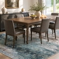 thumbnail image 4 of VUNATE 5'x7' Area Rugs for Living Room Machine Washable Rugs Abstract Vintage Distressed Indoor Rug Carpet Soft Lightweight Large Area Rug for Bedroom Dining Room Kitchen Foldable Nonslip Rug Teal, 4 of 8