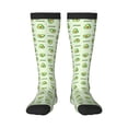 thumbnail image 2 of Lsque Green Avocado Printed Crew Socks Men's Women's LightWeight Thin Casual Calf Socks ,Knee High Socks,Cotton Socks, 2 of 9