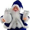 thumbnail image 3 of Estatuilla tradicional de Papá Noel con bolsa de regalo y regalos Muñeco sentado de Papá Noel para adorno de casa de de Navidad Azul Baoblaze Muñeco de Papá Noel, 3 of 8