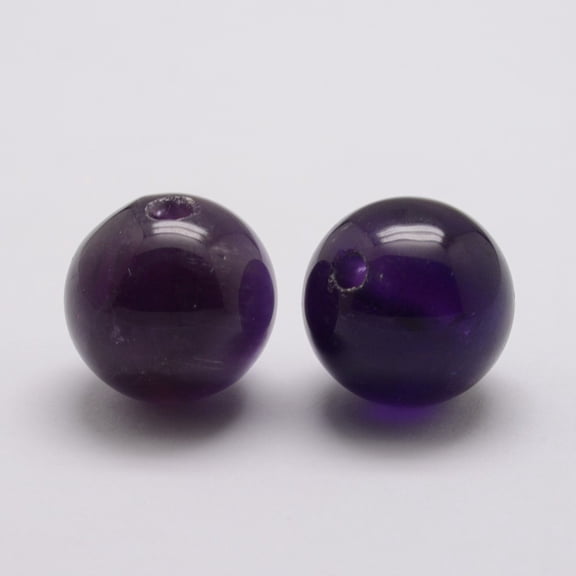 Natural Amethyst Beads Round 20mm Hole: 3~4mm