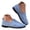 Blue, variant on Women Knitted Mesh Slip on Walking Shoes Comfortable Breathable Lightweight Nurse Sneakers Orthopedic Flat Loafers (8.5,Khaki)
