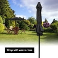 thumbnail image 5 of 7.5 ft Patio Umbrella Outdoor Market Table Umbrella with Crank, 6 Ribs, Polyester Canopy, Black, 5 of 7
