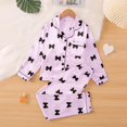 thumbnail image 3 of Usaibhir Girls Pajamas Silk PJS Set Satin Sleepwear Long Sleeve Jammies for Kids Button-Down Nightwear Loungewear 7-14 Years, 3 of 10