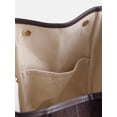 thumbnail image 4 of Free Assembly Women’s Plaid Medium Tote Handbag, Dark Brown, 4 of 5