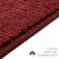thumbnail image 3 of Sussexhome Carpet Stair Treads for Wooden Steps - Indoor Staircase Step Treads with Thick Carpet & Pattern Design - 9'' x 28'', Red & White, Pack of 13, 3 of 7