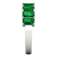 thumbnail image 4 of 2.61 ctw Wedding Band for Women - 14K White Gold Simulated Emerald Stackable Eternity Ring, 4 of 6