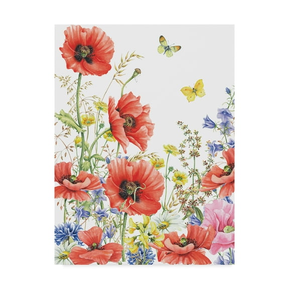 Trademark Fine Art 'Large Red Poppies' Canvas Art by Janneke Brinkman-Salentijn