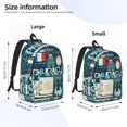thumbnail image 2 of Easygdp France and Paris Durable Canvas Laptop Backpack,Water-Resistant,Adjustable Shoulder Strap,Large Capacity,Lightweight,Fits 15-17in Laptops for School, Work, Travel-Medium, 2 of 5