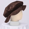 thumbnail image 6 of vlrwzc Medieval Flat Beret Hat Renaissance Costume Cap For Adults, 6 of 7