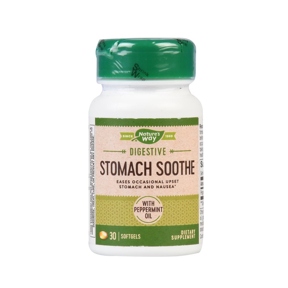 Natures Way Digestive Stomach Soothe with Peppermint Oil 30 Softgels
