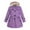 Purple, variant on AJZIOJIRO Kids Toddler Girls Trench Coats Jacket with Hood for Spring Fall 2-12Y Children Thickened Tops Baby Girls Windbreaker Coats Outerwear