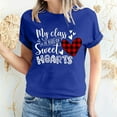 thumbnail image 1 of Pisexur T-shirt de la Saint-Valentin pour Femmes, Imprimé Amour, Manches Courtes, Col Rond, 1 of 5