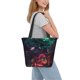 thumbnail image 2 of Balery Red And Green Carnation Bolsa de Hombro con Diseño, Bolsa Grande y Duradera, Bolsa Versátil para Compras, 2 of 6