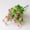 Pink, variant on 2Pcs Artificial Flower Bouquet, Magenta Rose with Eucalyptus Leaves 12.6in, UV Resistant Faux Floral Stems for Outdoor Garden Porch Decor
