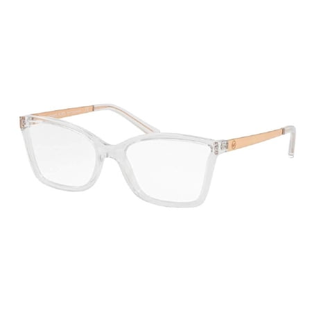 Michael Kors MK4058 CARACAS 3050 54M Crystal Clear Injected Rectangle Eyeglasses For Women+FREE Complimentary Eyewear Care Kit