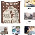 thumbnail image 6 of Gifts for Husband, Husband Birthday Gift, Husband Gifts Blanket 50"x60", Gift for Husband from Wife, Birthday Anniversary Fathers Day Valentines Gifts for Husband, Gifts for Him/Men/Husband, 6 of 6