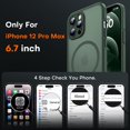 thumbnail image 2 of Funda magnética TOCOL para iPhone 12 Pro Max de 6.7 pulgadas, color verde, 2 of 6