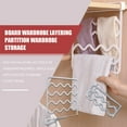 thumbnail image 3 of Wardrobe Separation Board Books Clothes Wire Storage Organizer Shelf with Clip Rack Closet Divider Kitchen Gadgets White, 3 of 10