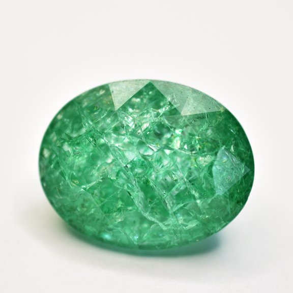 Gemsgrowth Natural Green Emerald Loose Gemstone, Oval Cut, 19x15mm, Certified, for Jewelry Making, Pendant, Ring, Necklace, Engagement