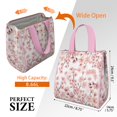 thumbnail image 3 of Pioneer Flower Floral Print Pattern Insulated Lunch Bag for Women & Adults,Large Portable Soft Cooler Lunch Bag,Thermal Food Storage Tote with Pearl Cotton,8.66L,8.75x5.75x9.5 Inch, 3 of 6