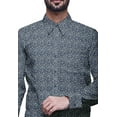 thumbnail image 3 of BESTMAN Long Sleeve Formal Shirt For Men Printed Button Down Cotton Men Shirts, 3 of 5
