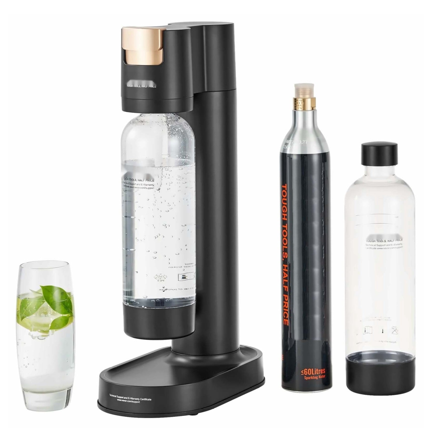 SodaStream, Sparkling Water Maker, E-Terra, Black, Includes CO2