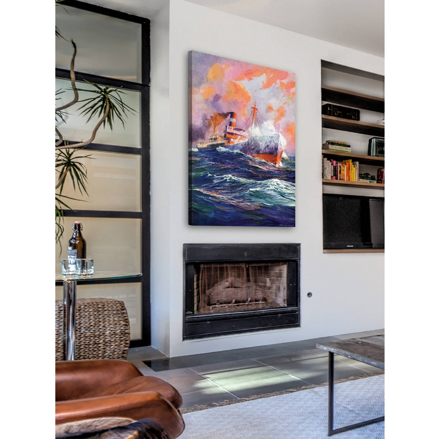 "Steam Boat" Painting Print on Wrapped Canvas