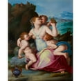 thumbnail image 2 of Alessandro Allori 12x14 Black Ornate Wood Framed Double Matted Museum Art Print Titled: Charity (C. 1560), 2 of 5