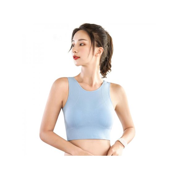 Women Breathable Mesh Sports Bras Shockproof Padded Athletic Running Bra Solid Seamless Fitness Yoga Sport Tops Vest