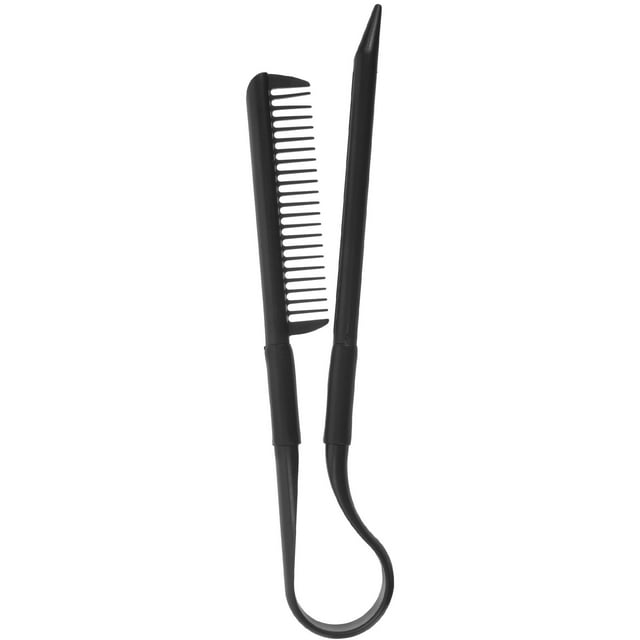 Hair Straightening Comb Hairdressing Straightener Comb V-shaped Comb Women Straightener Comb