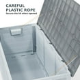 thumbnail image 3 of RONG-3 Foldable 75 Gallon Outdoor Storage Box, Plastic Storage Containers with Lid, Patio Deck Box Furniture for Garden, Pool, Balcony, Yard (Gray Body-Gray Lid), 3 of 9